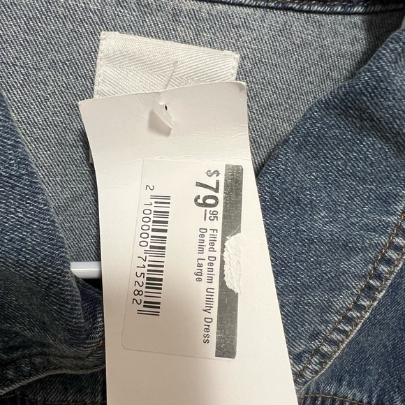 FITTED DENIM UTILITY DRESS Size L - Picture 14 of 14